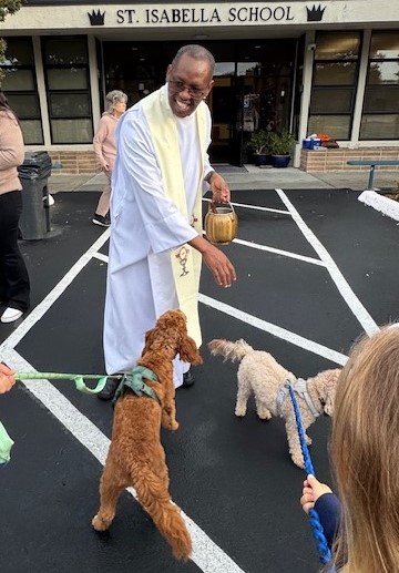 Fr. Raphael at Blessing of the Animal 2025